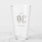 Bold 30th Birthday Photo タンブラーグラス (裏面)