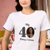 Bold 40th Birthday Photo  トライブレンドＴシャツ