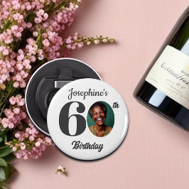 Bold 60th Birthday Party Photo Favor 栓抜き