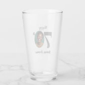 Bold 70th Birthday Photo タンブラーグラス (裏面)