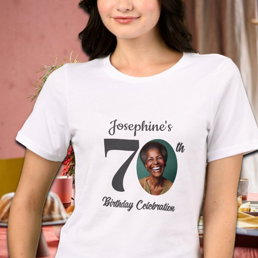 Bold 70th Birthday Photo Guests トライブレンドＴシャツ