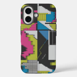 Bold 80s Abstract Geometric Pattern iPhone 16ケース