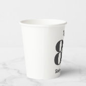 Bold 80th Birthday Party Photo 紙コップ (右)