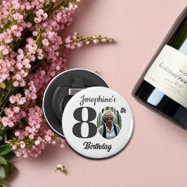 Bold 80th Birthday Party Photo Favor 栓抜き