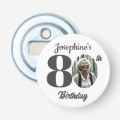 Bold 80th Birthday Party Photo Favor 栓抜き (正面)