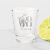 Bold 80th Birthday Photo ショットグラス (裏面)