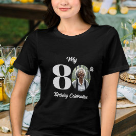 Bold 80th Birthday Photo  トライブレンドＴシャツ