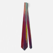 Bold Abstract Brushstroke Tie – Red, Yellow & Teal ネクタイ (正面)