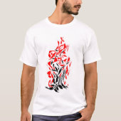 Bold Abstract Flame Art Tee Tシャツ (正面)