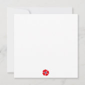 Bold Abstract Floral Flat Card with Poppy Motif (裏面)