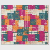 Bold Abstract Geometric - Grunge Brush Texture (1) ラッピングペーパー (フラット)