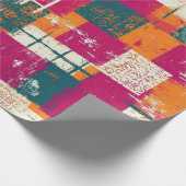 Bold Abstract Geometric - Grunge Brush Texture (1) ラッピングペーパー (角)