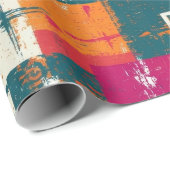 Bold Abstract Geometric - Grunge Brush Texture (1) ラッピングペーパー (ロールコーナー)