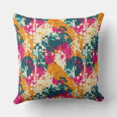 Bold Abstract Geometric - Grunge Brush Texture (3) クッション (裏面)