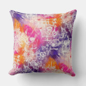 Bold Abstract Geometric - Grunge Brush Texture (4) クッション (正面)