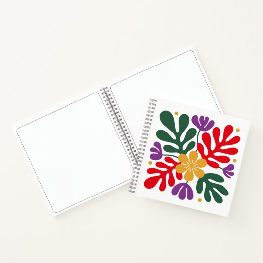 Bold Abstract Notebook Floral Matisse Style Art ノートブック (内部)
