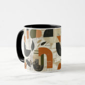 Bold Abstract - Personalized Rustic Earthy マグカップ (正面左)