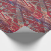 Bold Abstract Red Pattern Modern Art Design ラッピングペーパー (角)