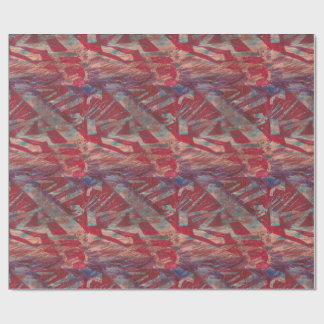 Bold Abstract Red Pattern Modern Art Design ラッピングペーパー