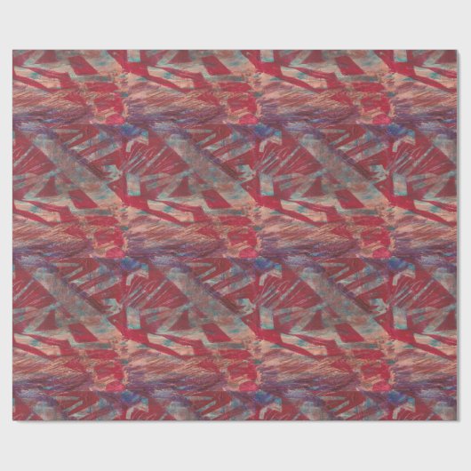 Bold Abstract Red Pattern Modern Art Design ラッピングペーパー (フラット)
