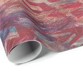 Bold Abstract Red Pattern Modern Art Design ラッピングペーパー (ロールコーナー)