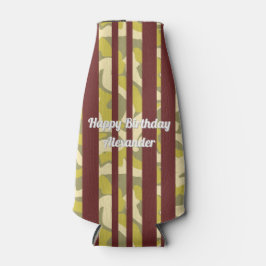 Bold Abstract Stripes Pattern Any Age Birthday  ボトルクーラー