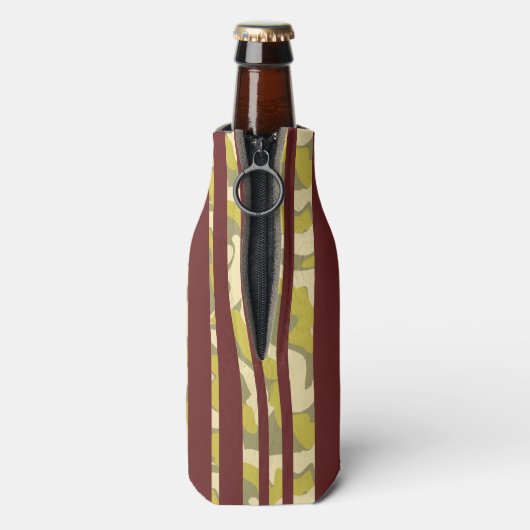 Bold Abstract Stripes Pattern Any Age Birthday  ボトルクーラー (ボトル裏面)