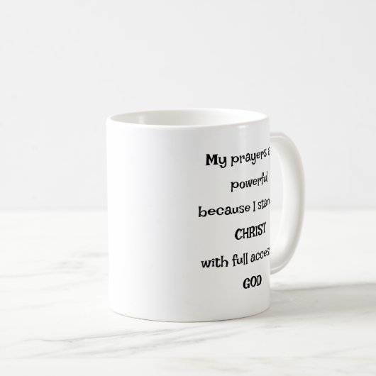 Bold Access to God through Prayer Mug コーヒーマグカップ (正面右)