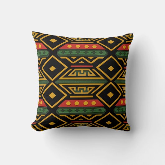 Bold African Print Design クッション (正面)