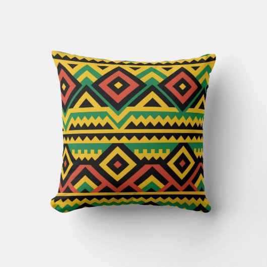 Bold African Print Design クッション (正面)