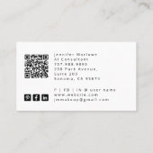 Bold AI Consultant Tarot Card Business Card 名刺 (裏面)