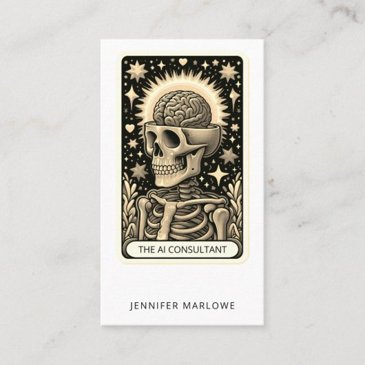 Bold AI Consultant Tarot Card Business Card 名刺 (正面)
