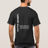 Bold Alpha Spirit Success Quote Black Tee Tシャツ (裏面)