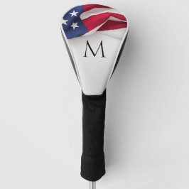 Bold American Flag Monogram ゴルフヘッドカバー