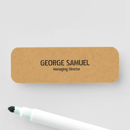 Bold and Molded Construction Business Classic 名札 (インサイチュ)