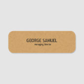 Bold and Molded Construction Business Classic 名札 (正面)