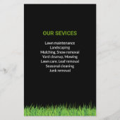 Bold and Professional Lawn Care mowing チラシ (裏面)