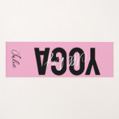 Bold Any Color Personalized Name Yoga Mat ヨガマット (正面(横))