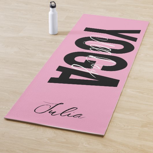 Bold Any Color Personalized Name Yoga Mat ヨガマット (インサイチュ)