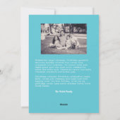 Bold Aqua Red Green Merry and Bright Christmas シーズンカード (裏面)