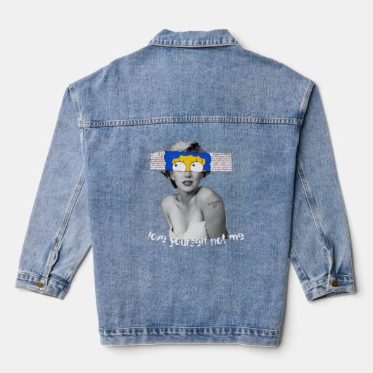 Bold Art Denim Jacket For those with power デニムジャケット (裏面)