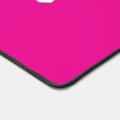Bold Athletic Fun White TENNIS Text On Bright Pink デスクマット (コーナー)