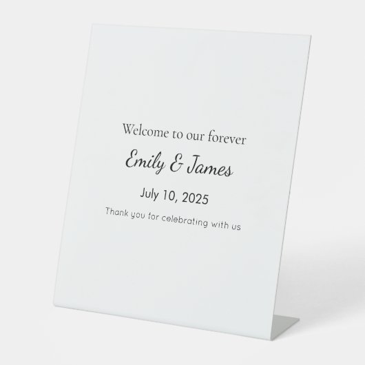 Bold Baby Shower Welcome Sign – Funny Wow Factor 台座サイン (正面)