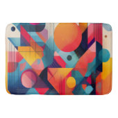 Bold Bauhaus-Inspired Abstract Geometric Bath Mat バスマット (正面)