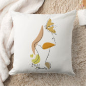 Bold Beauty Women Empowerment Face Line Art Quotes クッション (ブランケット)