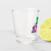 Bold “Big Shot” Green & Pink Shot Glass  ショットグラス (左)