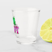 Bold “Big Shot” Green & Pink Shot Glass  ショットグラス (右)