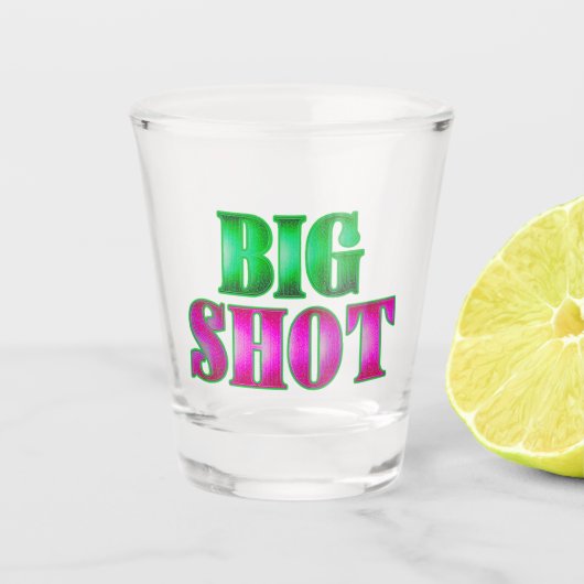 Bold “Big Shot” Green & Pink Shot Glass  ショットグラス (正面)