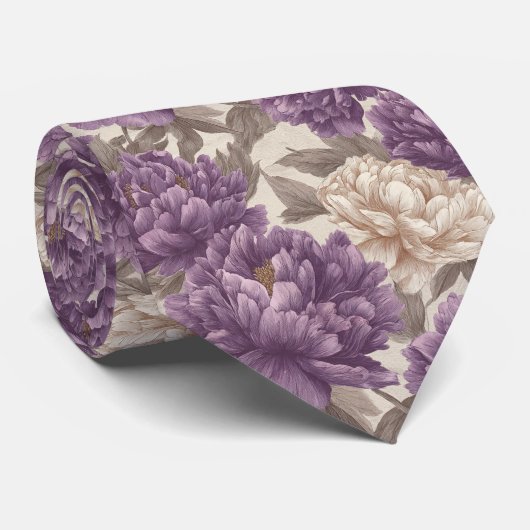 Bold Birthday Gifts For Husband Peonies ネクタイ (ロール)