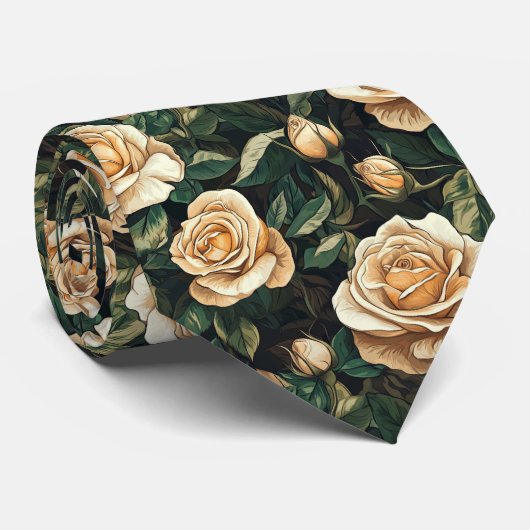 Bold Birthday Gifts For Husband Rose Floral ネクタイ (ロール)